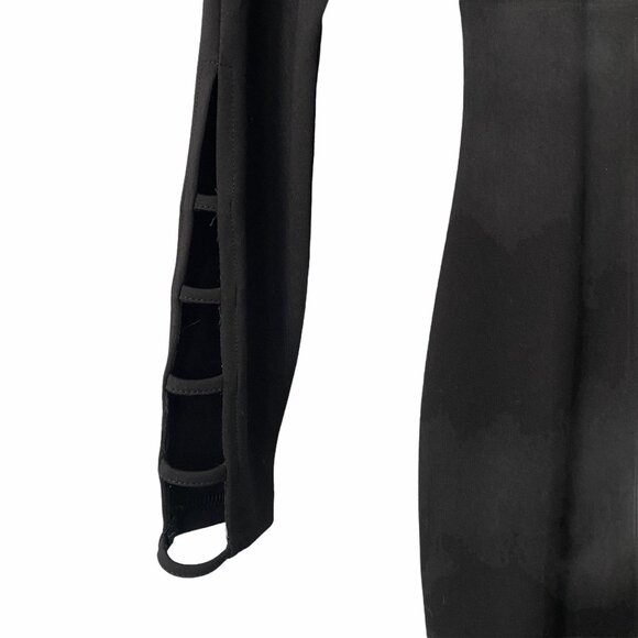 NWT Lulus Black Long Sleeve Cutout Dress Womens Small LBD Going Out Party Baddie - Picture 3 of 9